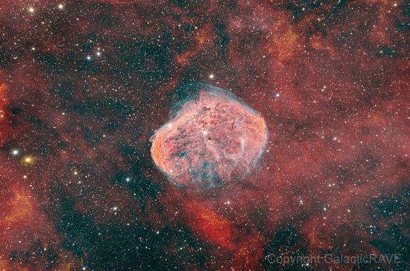 astrophotography of the Crescent Nebula NGC6888 a.k.a. "the brain".