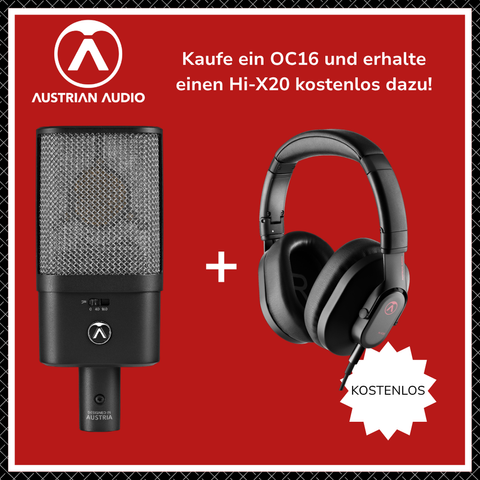 Kaufe ein OC16 und erhalte einen Hi-X 20 kostenlos dazu! Austrian Audio