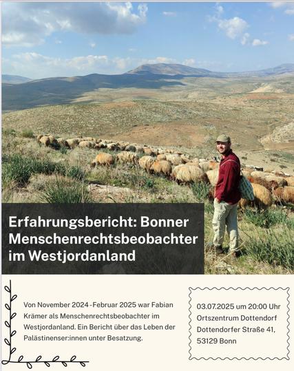 Erfahrungsbericht: Menschenrechtsbeobachter im Westjordanland