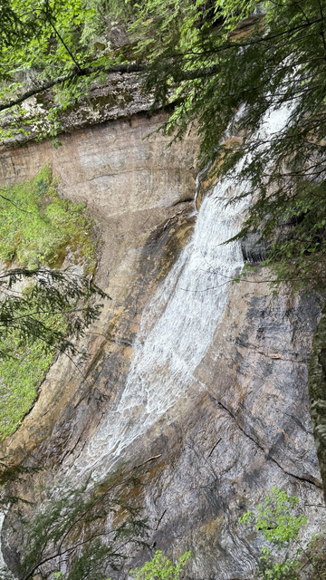 Water fall seen from a walking trail near Pictured Rocks, Munising, Michigan.