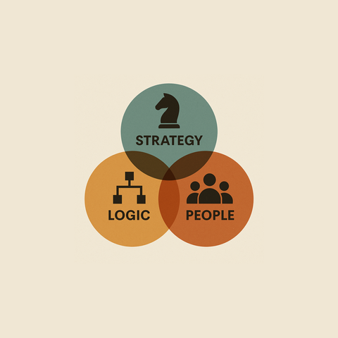 Triad of architectural domains: strategy, logic and people