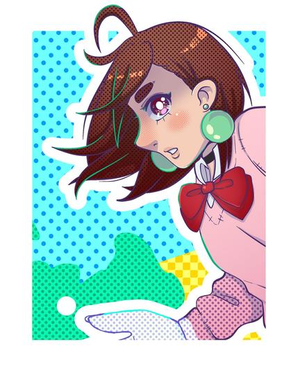 Portrait of momo ayase from dandadan