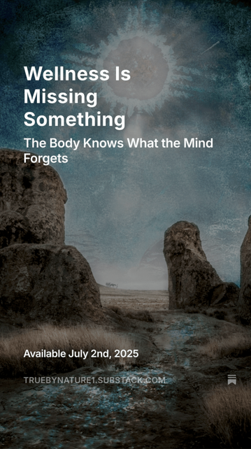 photo of an add for a Substack post by Françoise Vaal about Wellness missing something. Artwork by Françoise Vaal.