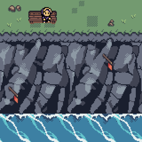 A woman sitting on a bench on top of some cliffs, watching the ocean waves.