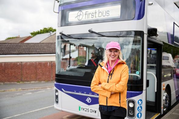 Anneka Rice and First Bus