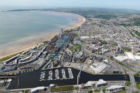 Marina and Swansea bay (prior to Copr bay development)