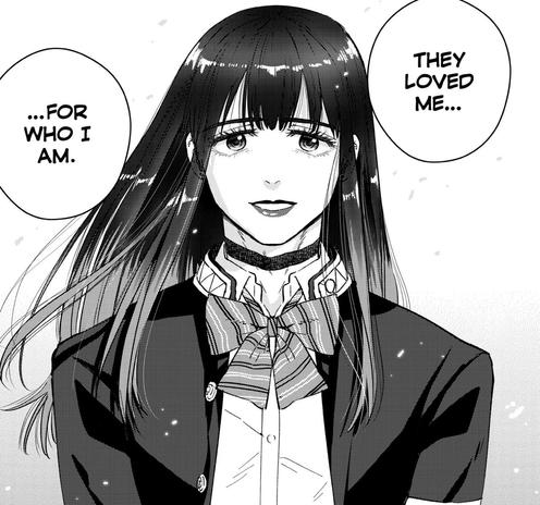 Portrayal of gender queer character Tsubakino from Windbreaker. In the dialogue: "They loved me for who I am."