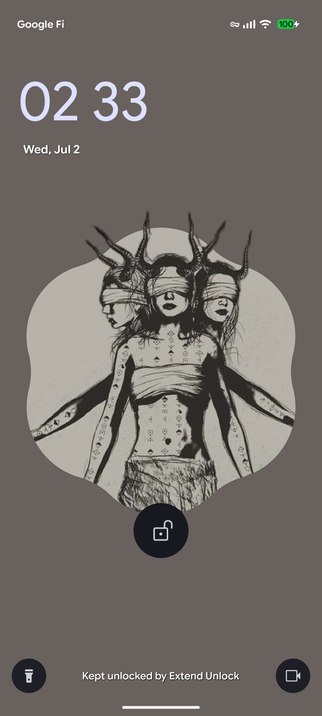 Artwork from Take Me Back To Eden on my lock screen