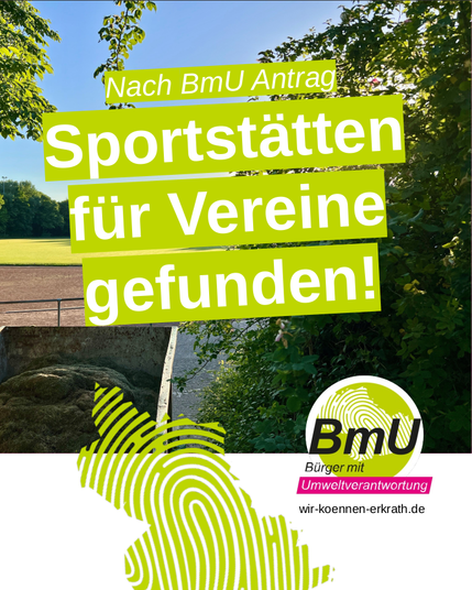 Nach BmU Antrag: Sportstätten für Vereine gefunden!