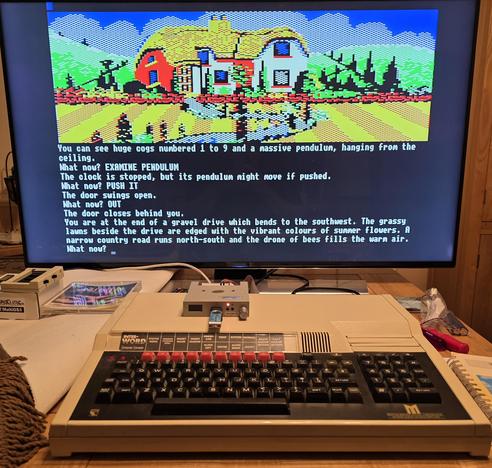 BBC Master running Lords Of Time from the Time And Magic Trilogy. (Image updated, this time text is in focus)