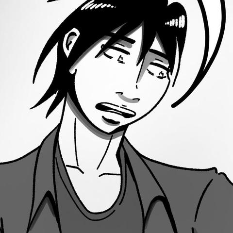 A man with black hair is speaking to someone off screen.