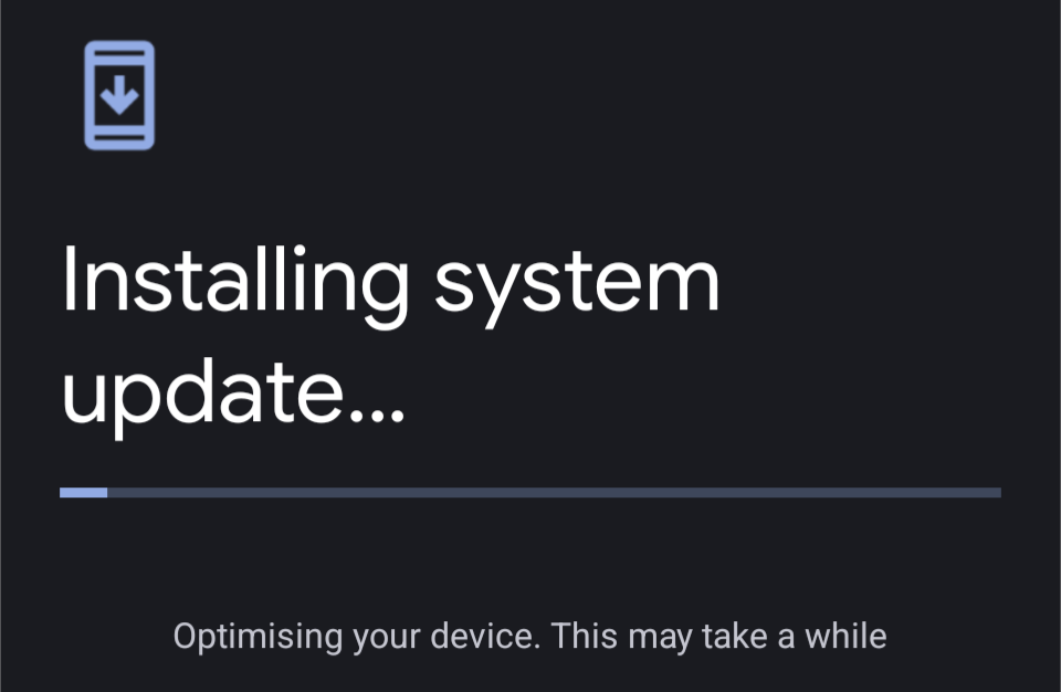 Android's traditional "optimising your device" ruse. Good OSes (e.g. CrOS) do not do this shit.