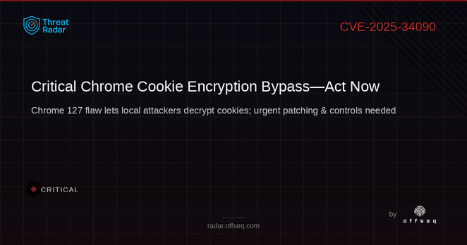 Critical threat: CVE-2025-34090: CWE-426 Untrusted Search Path in Google Chrome