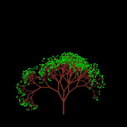 A computer generated fractal tree