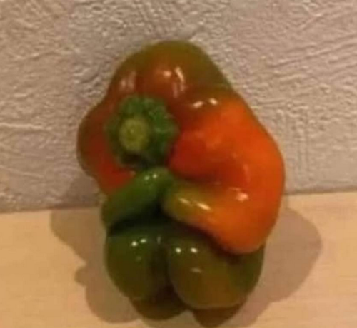 A terrified pepper