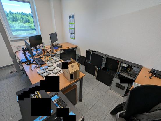 The room after taking apart all the computers