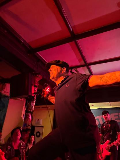 Streit Dogs singer having fun on stage