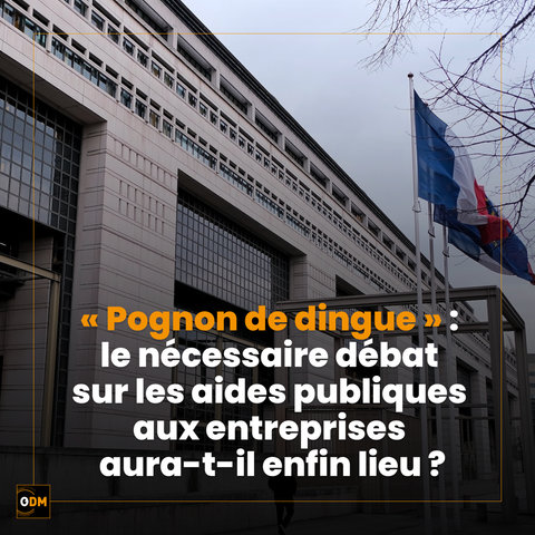 Titre de l'article avec en image de fond le ministère des Finances