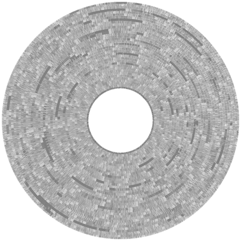 A graphical representation of the flux transitions which represent data on magnetic floppy disks, captured by the Applesauce Disk Controller from the disk titled Snapshot Programs - Disk 1, Side A