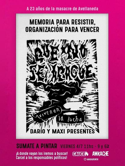 Mural en memoria de Darío y Maxi