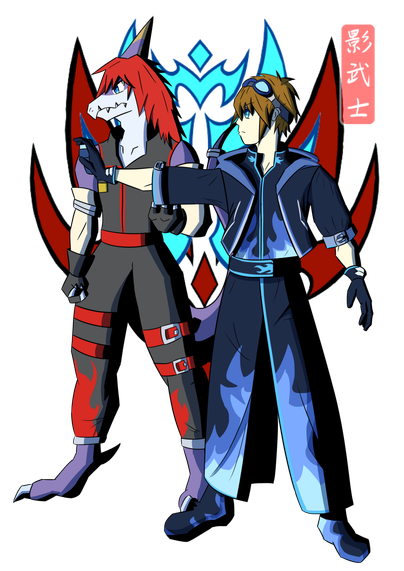 STRIKER and Miyagi Tsukumi looking at the incoming battle that they will give it all