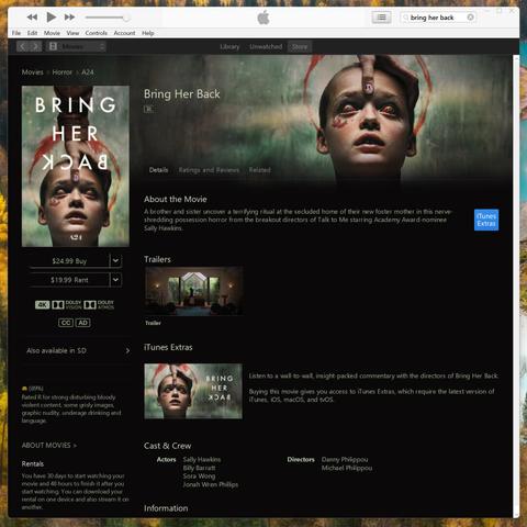 "Bring Her Back", listed on iTunes.