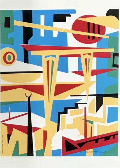 layered inkjetprint on A4 paper