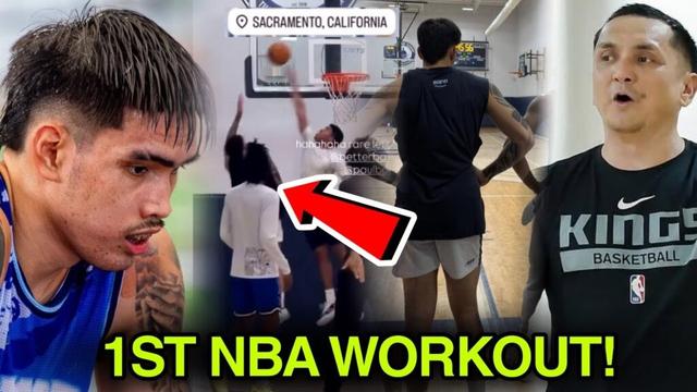 PAKITANG GILAS AGAD! si Kevin Quiambao sa kanyang unang NBA team private workout sa SACRAMENTO KINGS