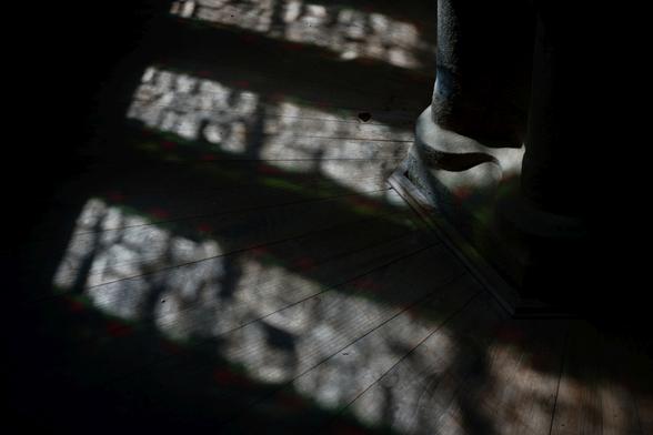 Shadows on a church floor