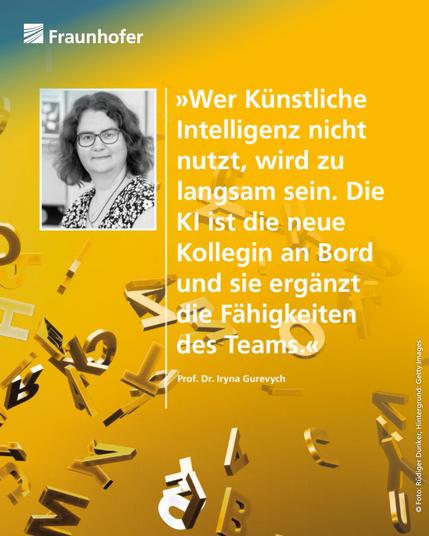 Prof. Dr. Iryna Gurevych ist eine weltweit renommierte Informatikerin an der TU Darmstadt und am Nationalen Forschungszentrum für angewandte Cybersicherheit ATHENE und forscht im Bereich Künstlicher Intelligenz