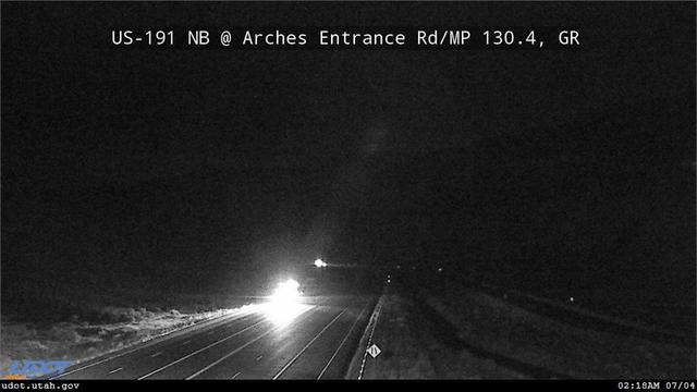 This webcam is maintained by the Utah Department of Transportation. It is located across US 191 from the Arches National Park entrance road.