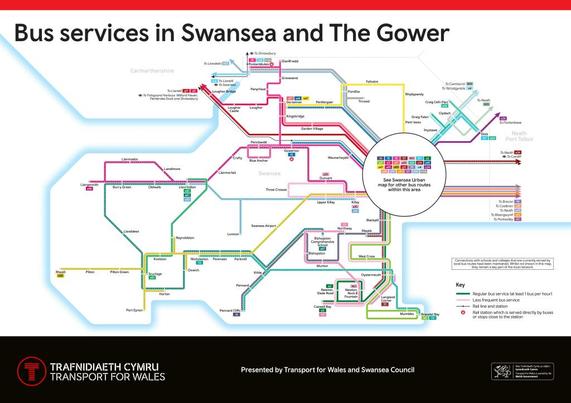 Proposed bus services in Swansea and Gower