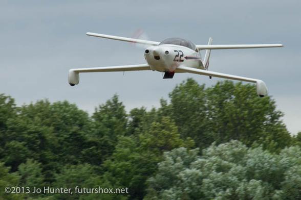 An airplane: QAC Q.2 Quickie taken during SARL AirVenture Cup Race Finish, Waupaca, 28-07-2013
