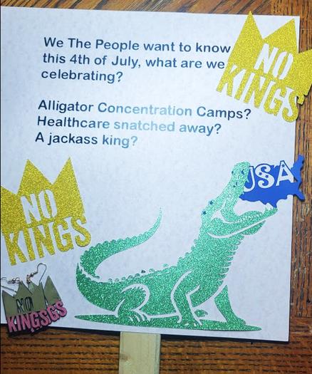 New NO Kings protest sign