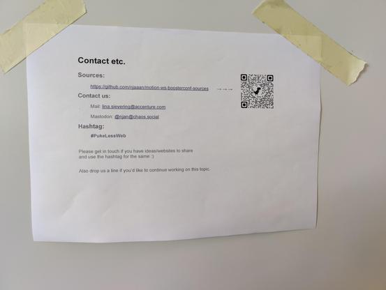 Contact details and link to the workshop's github