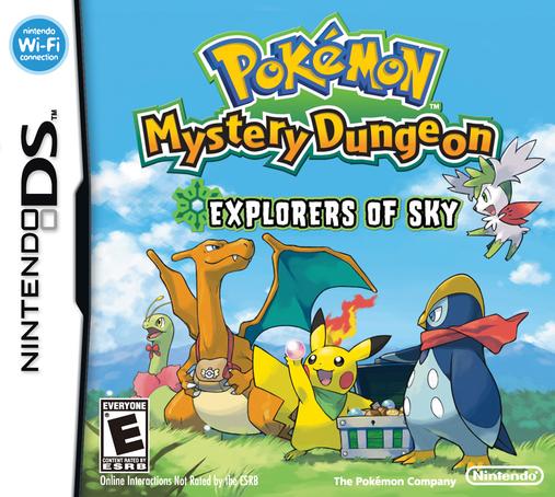 Pokémon Mystery Dungeon: Explorers of Sky Box Art (2009)