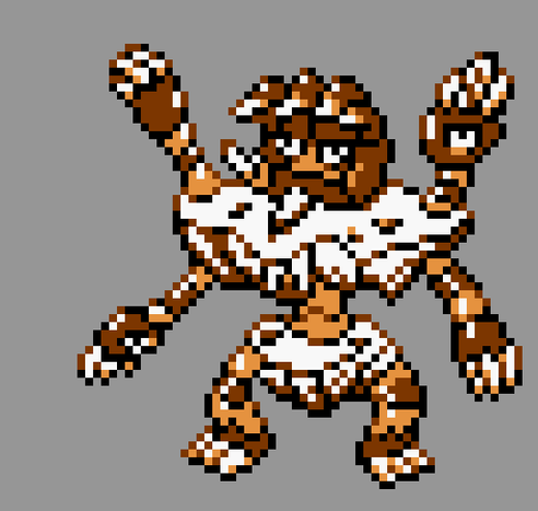 pixel art of barbaracle in pokemon gold/silver style