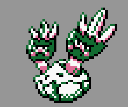 pixel art of shiny binacle in pokemon gold/silver style