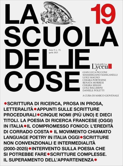 La scuola delle cose, n. 19, aprile 2025, SCRITTURA DI RICERCA (pubbl. Mudima / Lyceum)