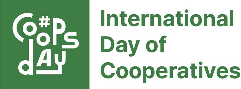 Logo (lletres) del Coop Day. En verd  i blanc.
