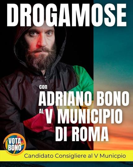 @adrianobono L'immagine presenta un uomo con barba e cappuccio, indossando una giacca a tre colori: nero, rosso e verde. Il suo sguardo è diretto verso l'osservatore. In alto, il testo "DROGAMOSE" è scritto in caratteri bianchi e grandi. Sotto, in caratteri bianchi e più piccoli, si legge "con ADRIANO BONO AL V MUNICIPIO DI ROMA". In basso, su uno sfondo giallo, c'è il testo "Candidato Consigliere al V Municipio" e un logo con la scritta "VOTA BONO". Lo sfondo è diviso in due parti: a sinistra, nero, e a destra, un gradiente di colori che va dal blu al rosso, simile a un tramonto.

Fornito da @altbot, generato localmente e privatamente utilizzando Ovis2-8B

🌱 Energia utilizzata: 0.216 Wh