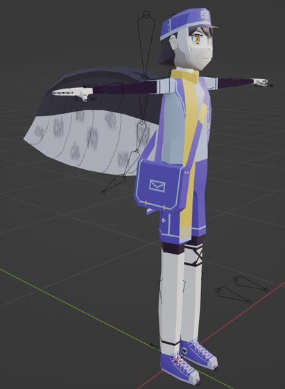 Sparrow in a T-pose with most textures being much more complete than previously seen.