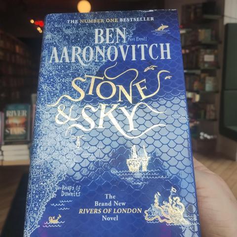 front cover of Stone and Sky, inside the Edinburgh Bookshop