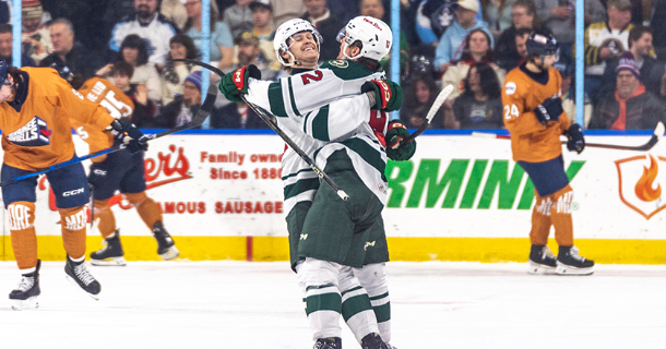 GRAEME CLARKE SCORES OVERTIME WINNER IN 5-4 IOWA VICTORY OVER MILWAUKEE