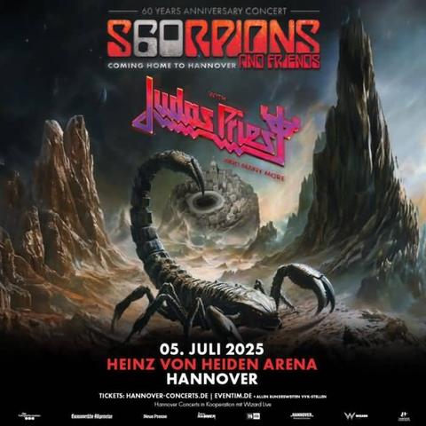 Die Scorpions live in Hannover Heute zum Abschied ihrer 60 Jährigen Geschichte