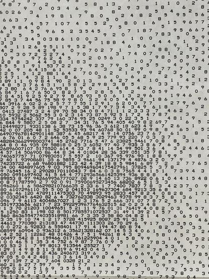 Another closeup with regions of denser and more sparse numbers.