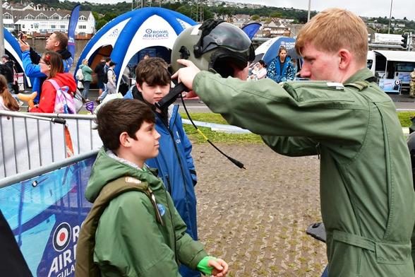 There were lots of have a go activities and info on the armed services displays at Wales Airshow.