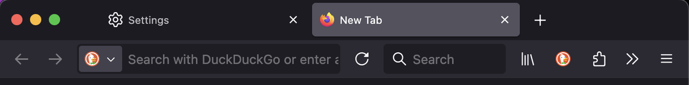 For some reason, the address bar is a search bar in Firefox, but there's a search bar right next to it