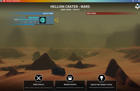 A screenshot of the Robocraft player loading screen which displays all the users in the match and their loading progress. Only one user is shown and they are 50% loaded in.