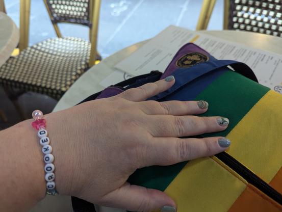 Manicure and beaded bracelets